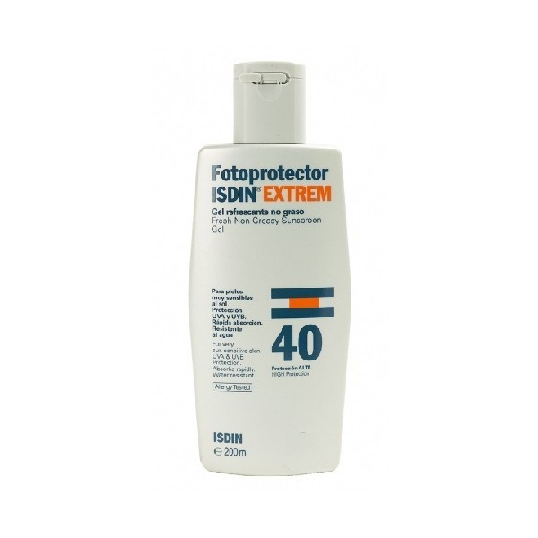 Isdin Fotoprotector Extrem SPF 40 Gel Transparente, 200ml