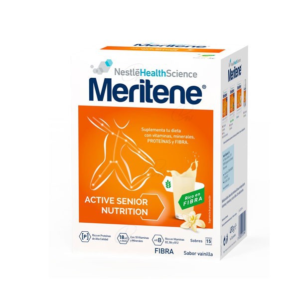 Meritene Batido Fibra Vainilla 15 sobres x 30 gr