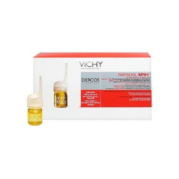 Vichy Dercos Aminexil PRO Anti-caída Mujer,18 amp