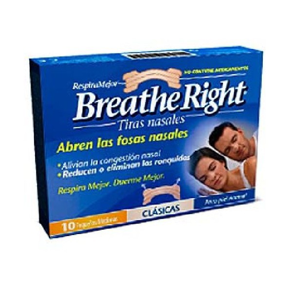 Breathe Ringht Tiras Nasales Grandes, 10Ud