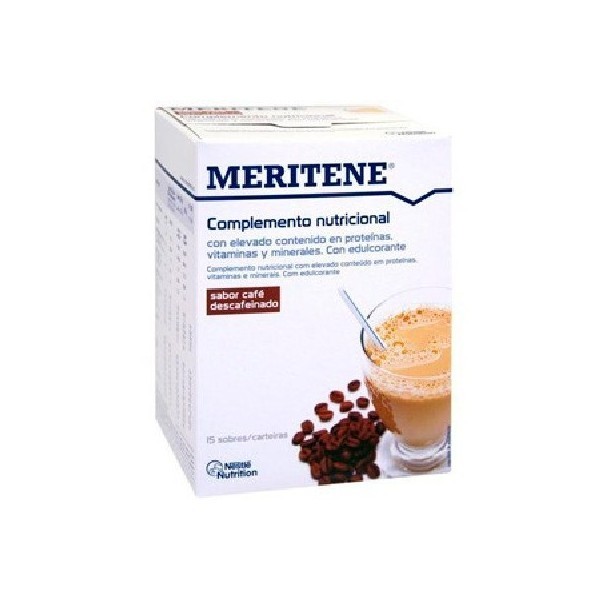 Meritene Polvo café descafeinado 15 sobres x 30 gr
