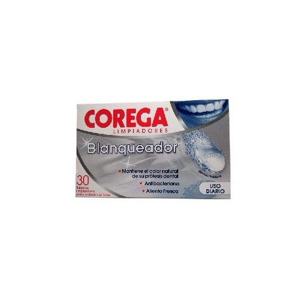 Corega Blanqueador 30 tabletas