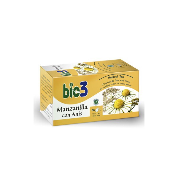 BIO3 Manzanilla con Anís 25 bolsitas