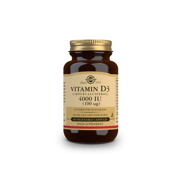 Solgar Vitamina D3 4000 UI (100 µg) 60 capsulas